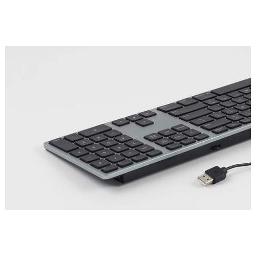 Klawiatura aluminiowa Mac podświetlana RGB szara-767623