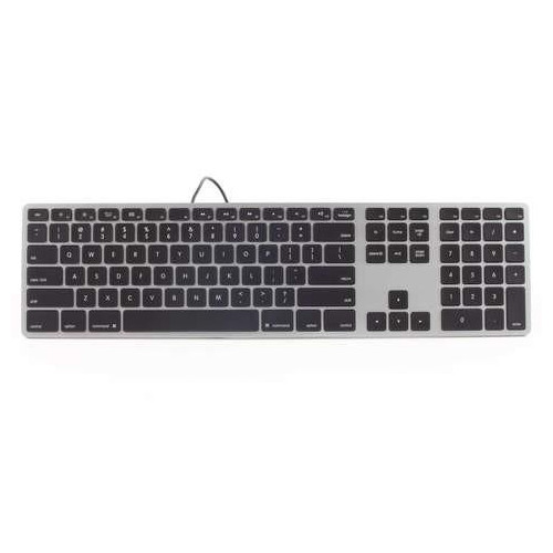 Klawiatura aluminiowa Mac podświetlana RGB szara-767624