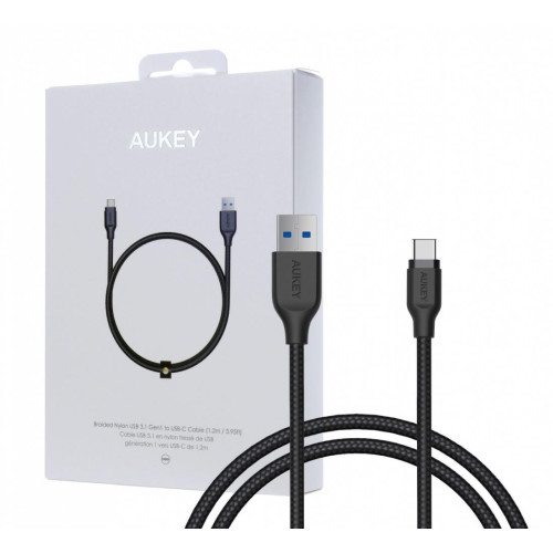 CB-AC1 nylonowy kabel Quick Charge USB C-USB 3.1 | FCP | AFC | 1.2m | 5 Gbps | 3A | 60W PD | 20V-769654