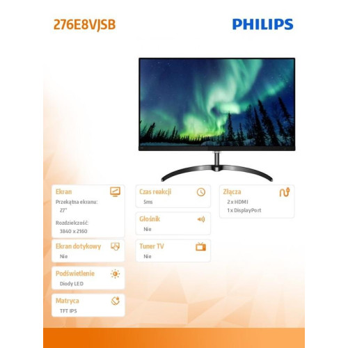 Monitor 27 276E8VJSB IPS 4k DP HDMIx2-770461