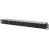 Listwa zasilająca rack 19 1U 110V-250V/10A 8 gniazd C13 kabel 2m -771259