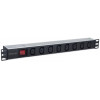 Listwa zasilająca rack 19 1U 110V-250V/10A 8 gniazd C13 kabel 2m-771260
