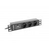 Listwa zasilająca Rack PDU 10 cali 1U 3x PL 2m 16A 230V PL czarna-7812237