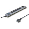 Listwa antyprzepięciowa Quick Switch, 6 gniazd, 3m, szara-775869