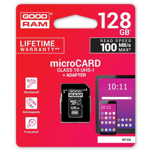 Karta pamięci microSDHC 128GB CL10 UHS I + adapter-777637