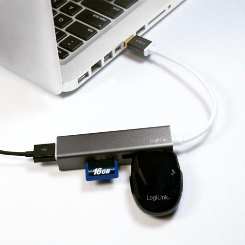 Hub USB 3.0 3 porty z czytnikiem kart -777936