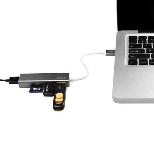 Hub USB 3.0 3 porty z czytnikiem kart -777937