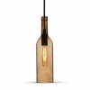 Lampa wisząca butelka E14 Brązowa -779318