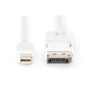Kabel połączeniowy Displayport 1080p 60Hz FHD Typ miniDP/DP M/M 3m biały-7804489