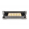 Patch panel 10 cali 8-portów RJ-45 Kat.6 ekranowany 1U kompletny LSA, wspornik kablowy, Czarny-780469