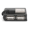 HUB/Koncentrator mini 4-portowy USB 2.0 SuperSpeed, pasywny, czarny-7805572