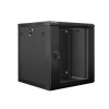 Szafa instalacyjna wisząca 19'' 12U 600X600mm czarna (drzwi szklane)-7805730