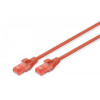 Patch cord U/UTP kat.6 PVC 0,5m Czerwony -7806013