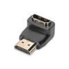 Adapter HDMI HighSpeed z Ethernetem 4K 60Hz UHD Typ HDMI A kątowy/HDMI A M/Ż Czarny-7806309