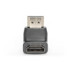 Adapter HDMI HighSpeed z Ethernetem 4K 60Hz UHD Typ HDMI A kątowy/HDMI A M/Ż czarny-7806313