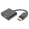 Kabel adapter Displayport z zatrzaskiem 1080p 60Hz FHD Typ DP/DSUB15 M/Ż 0,15m Czarny-7806369