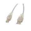 Kabel USB 2.0 AM-BM 3M Ferryt przezroczysty-7809011
