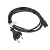 Kabel zasilający EURO (radiowy) CEE 7/16 - IEC 320 C7 1.8M czarny-7809070