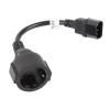 Przedłużacz kabla zasilającego IEC 320 C14 - Schuko 20cm czarny-7809171