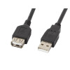 Przedłużacz kabla USB 2.0 AM-AF czarny 1.8M-7809185