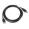 Przedłużacz kabla USB 2.0 AM-AF czarny 1.8M-7809186