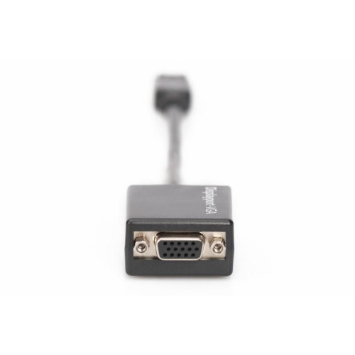 Kabel adapter Displayport z zatrzaskiem 1080p 60Hz FHD Typ DP/DSUB15 M/Ż 0,15m Czarny-7804583