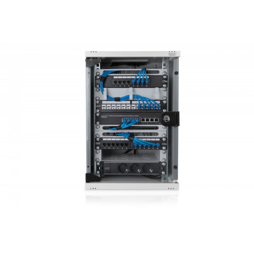 Szafa wisząca jednosekcyjna 10 cali 9U 464x312x300mm, drzwi szklane-780477