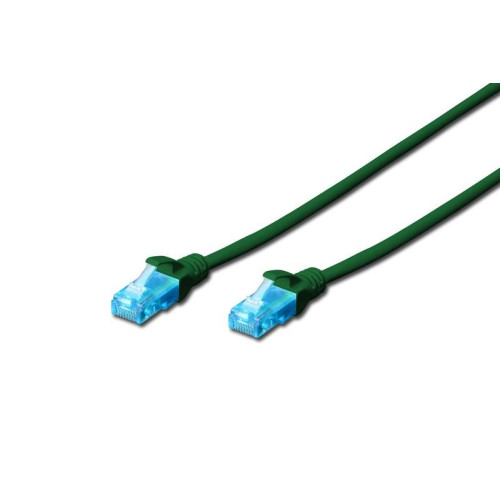 Patch cord U/UTP kat.5e PVC 0,5m zielony -7804845