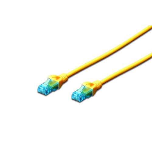Patch cord U/UTP kat.5e PVC 0,5m żółty -7804860