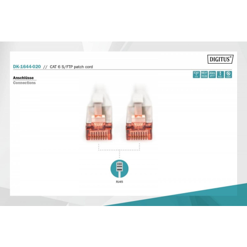 Patch cord S/FTP kat.6 LS0H 2m Szary-7805088