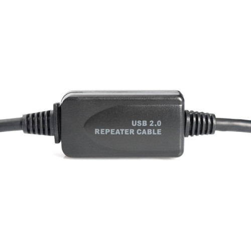 Kabel przedłużający USB 2.0 HighSpeed Typ USB A/USB A M/Ż aktywny 20m Czarny -7805181