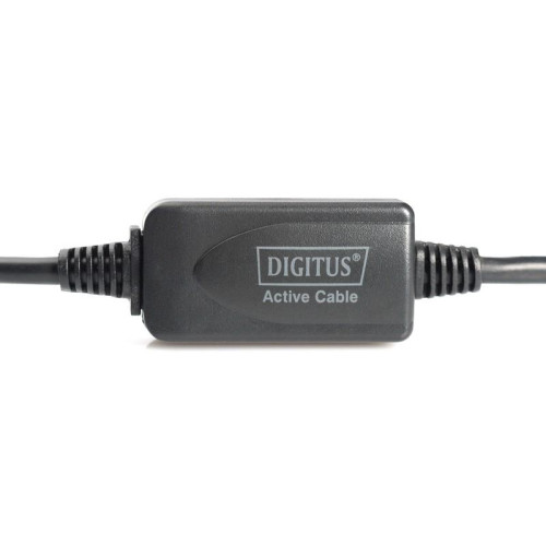 Kabel przedłużający USB 2.0 HighSpeed Typ USB A/USB A M/Ż aktywny, czarny 15m-7805186