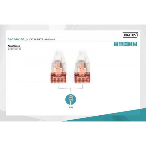 Patch cord S/FTP kat.6LS0H 15m Szary-7805209