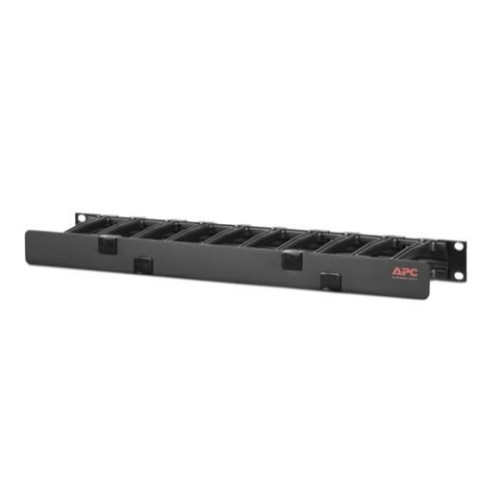 Poziomy organizer kabli, 1U, jednostronny z osłoną, Czarny AR8602A-7805356
