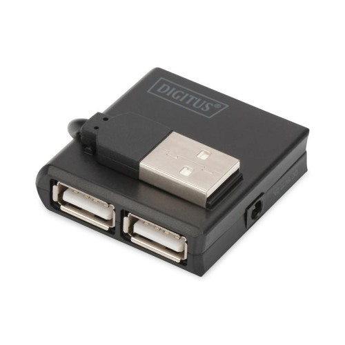 HUB/Koncentrator mini 4-portowy USB 2.0 SuperSpeed, pasywny, Czarny-7805569