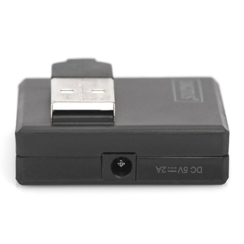 HUB/Koncentrator mini 4-portowy USB 2.0 SuperSpeed, pasywny, czarny-7805574