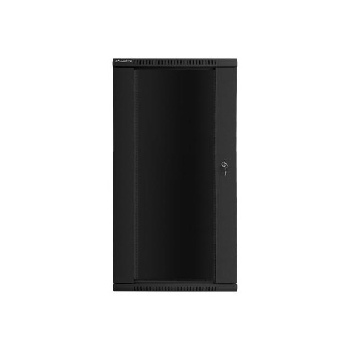 Szafa instalacyjna wisząca 19'' 27U 600X450mm czarna (drzwi szklane)-7805809