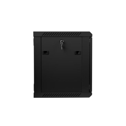 Szafa instalacyjna wisząca 19'' 9U 600X450mm czarna (drzwi szklane)-7805871