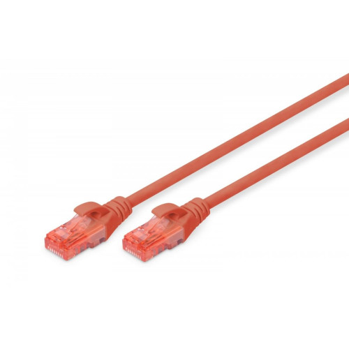 Patch cord U/UTP kat.6 PVC 1m czerwony -7806037