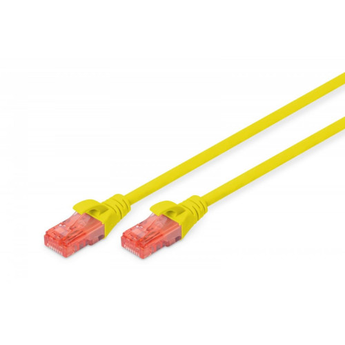 Patch cord U/UTP kat.6 PVC 1m Żółty -7806042