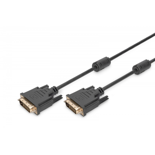 Kabel połączeniowy DVI-D DualLink WQXGA 30Hz HD Typ DVI-D (24+1)/DVI-D (24+1) M/M 10m Czarny-1042038