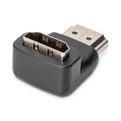 Adapter HDMI HighSpeed z Ethernetem 4K 60Hz UHD Typ HDMI A kątowy/HDMI A M/Ż czarny-7806310
