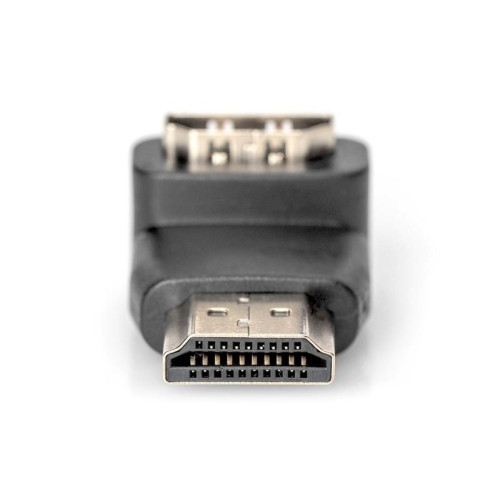 Adapter HDMI HighSpeed z Ethernetem 4K 60Hz UHD Typ HDMI A kątowy/HDMI A M/Ż czarny-7806312