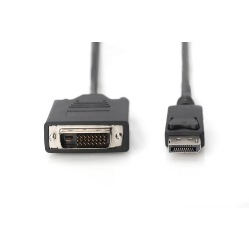 Kabel adapter Displayport z zatrzaskiem 1080p 60Hz FHD Typ DP/DVI-D (24+1) M/M 1m czarny-7806345