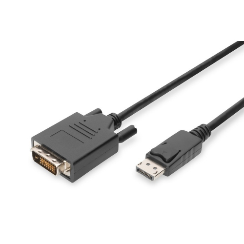 Kabel adapter Displayport z zatrzaskiem 1080p 60Hz FHD Typ DP/DVI-D (24+1) M/M 3m Czarny-7806350