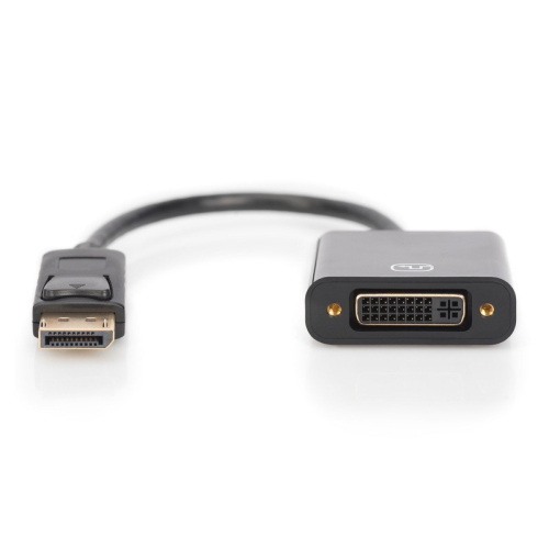 Kabel adapter Displayport z zatrzaskiem 1080p 60Hz FHD Typ DP/DVI-I (24+5) M/Ż 0,15m czarny-7806363