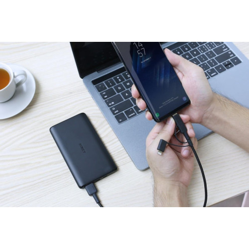 CB-BAL5 3w1 nylonowy kabel Quick Charge micro USB | USB C | Lightning | 1.2m -780645