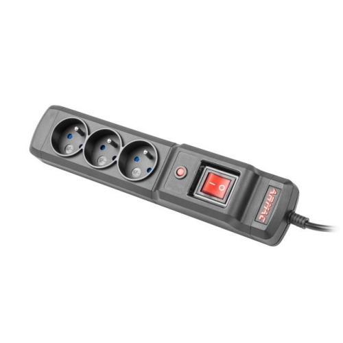 Listwa przeciwprzepięciowa M3 Multi 4.5m czarna (3 gniazda)-7807182