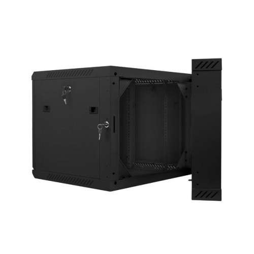 Szafa instalacyjna wisząca dwusekcyjna 19'' 9U 600X600mm czarna-7807285