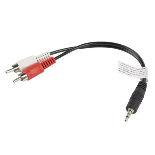 Kabel Minijack - 2x Chinch M/M 20cm-7808959